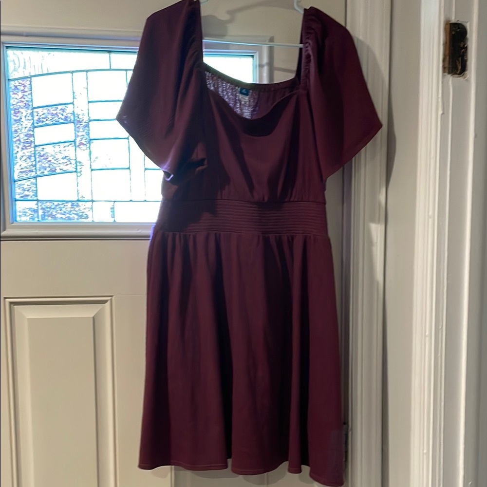 Elegant Burgundy Dress